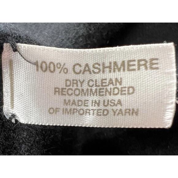 Margaret O'Leary Sweater Womens Black Cashmere Long Sleeve V Neck Pullover M? - Picture 7 of 7